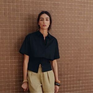 Zara Black Button Down Shirt